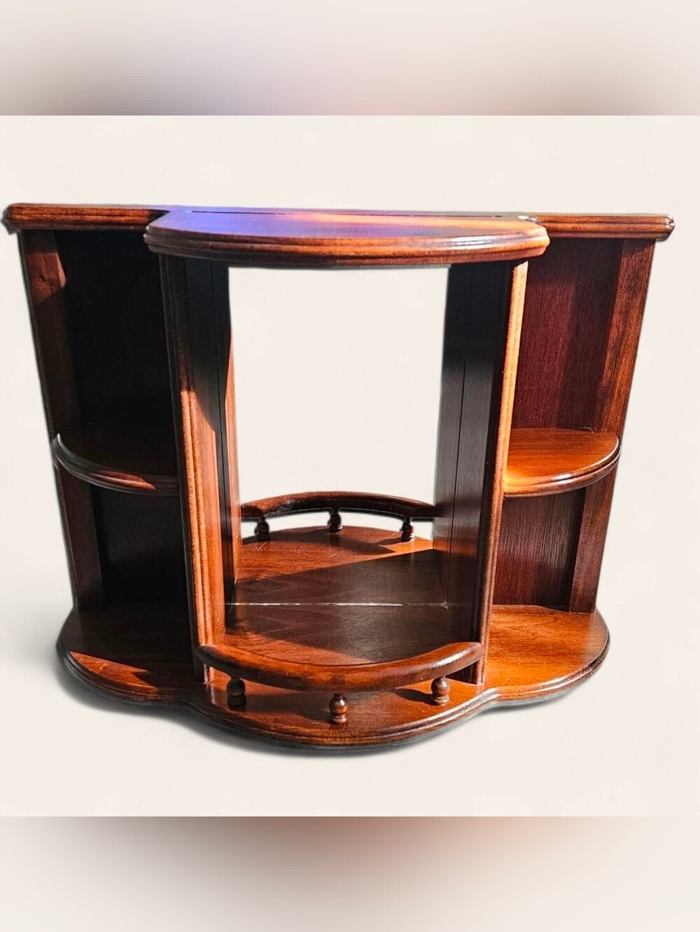 Classic Dark Brown Wooden Display Shelf - Home Accents Decor